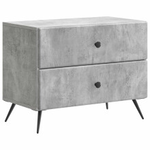 vidaXL Bedside Cabinet with Drawer Concrete Grey 62 x 34.5 x 47.5 cm