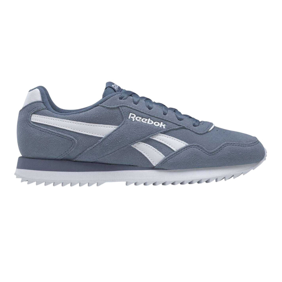 Reebok (8.5 Uk, Slate Blue/White) Mens Royal Glide Ripple Suede Trainers