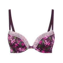 (32D, Maroon) Ted Baker Womens/Ladies Floral Push Up Bra