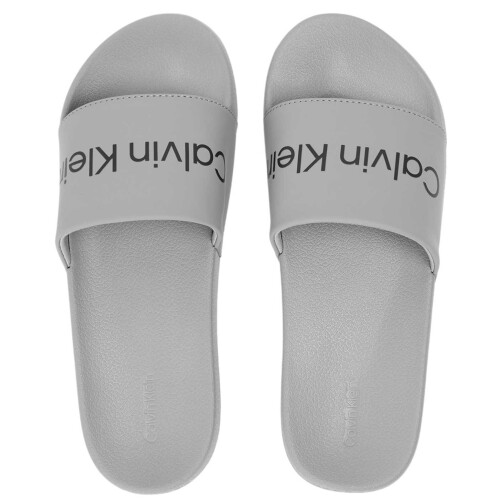 Calvin Klein (7 UK, Grey/Black) Calvin Klein Mens Flat Sliders 2