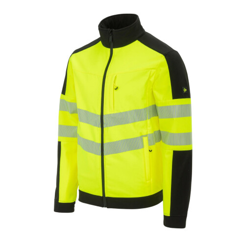 Dunlop (L, Yellow/Black) Dunlop Mens Hi-Vis Soft Shell Jacket 2