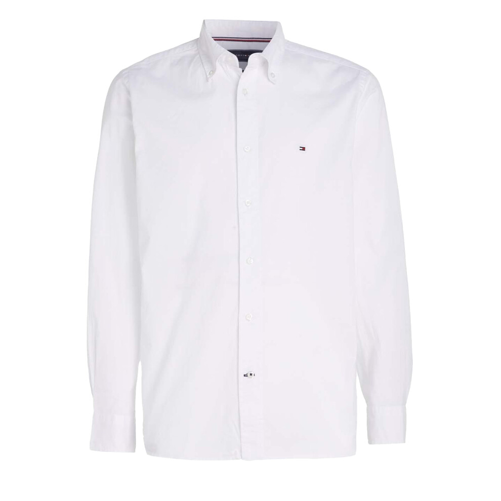 Tommy Hilfiger Men's White Core Flex Poplin Shirt - L - Image 2