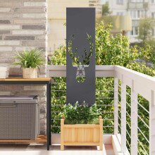 vidaXL Garden Privacy Screen Anthracite 32 x 140 cm Cold-rolled steel