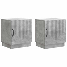 vidaXL Bedside Table 2 pcs Concerte Grey 43 x 34.5 x 47 cm