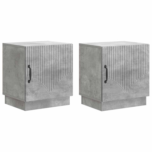 VidaXL vidaXL Bedside Table 2 pcs Concerte Grey 43 x 34.5 x 47 cm