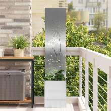 vidaXL Garden Privacy Screen Sliver 32 x 150 cm Stainless steel