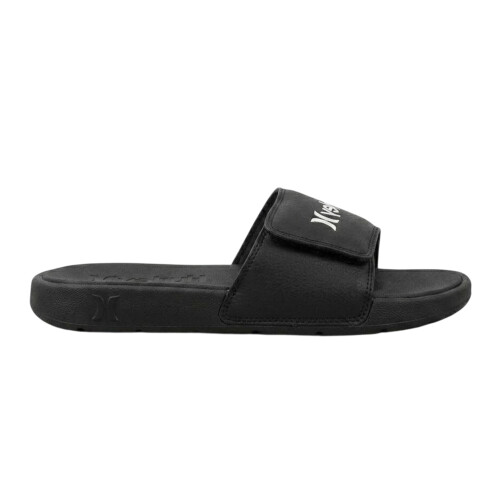 (13 UK, Black) Hurley Mens Vel Sliders