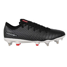 (12 UK, Black) KooGa Mens Rapid Soft Ground Rugby Boots