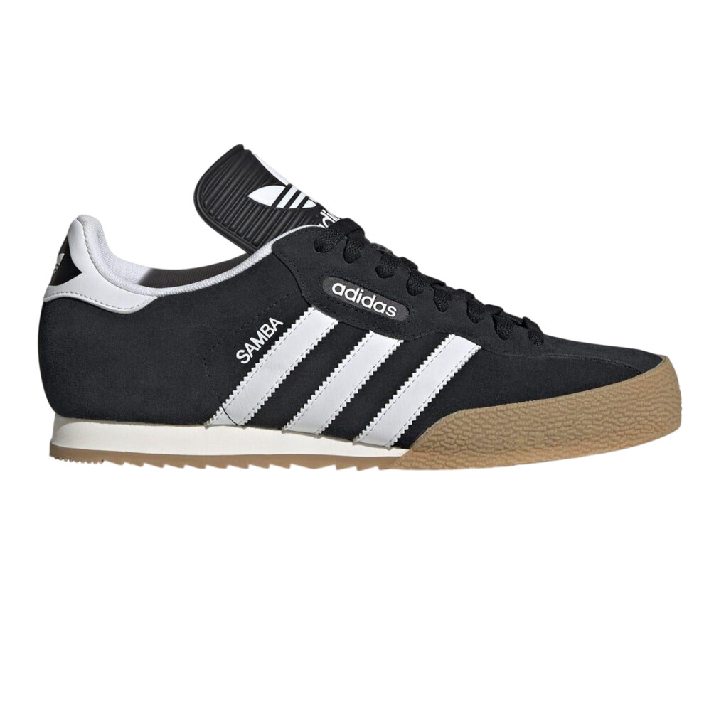 Adidas Boys Black/White Samba 3 Stripes Suede Trainers - 5 Uk - 100% Mixed - Image 2