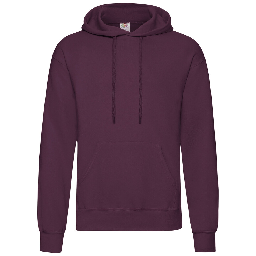 Fruit Of The Loom (S, Burgundy) Unisex Adults Classic Hooded Sweatshirt