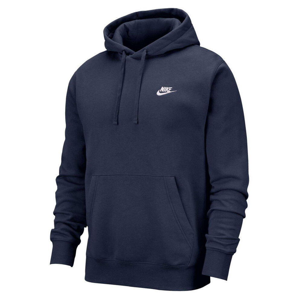 Nike (Xxl, Midnight Navy/White) Unisex Adult Sportswear Club Hoodie