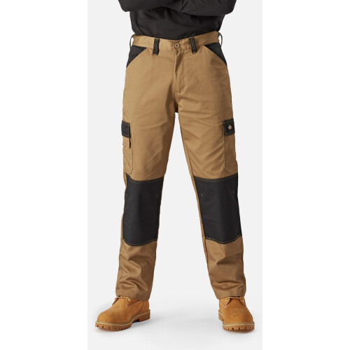 Dickies (38L, Khaki/Black) Dickies Mens Plain Work Trousers
