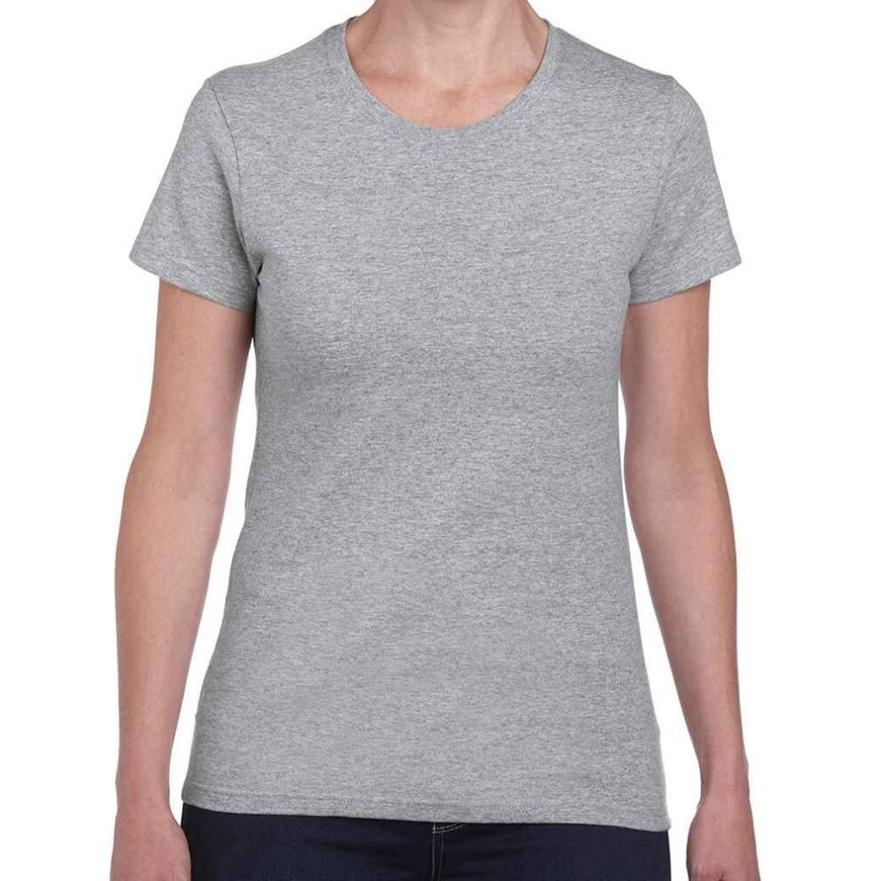 Gildan (Xl, Sports Grey) Womens/Ladies Heavy Cotton T-Shirt