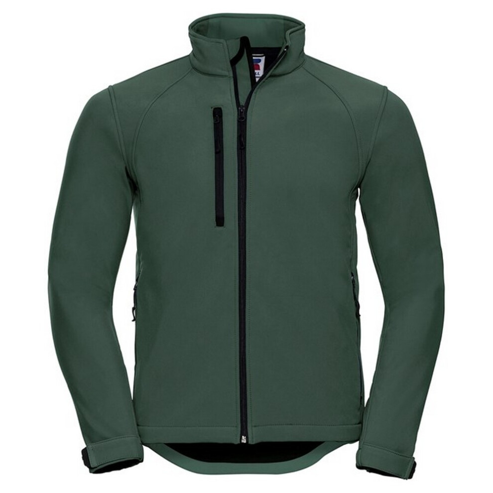 Russell (M, Bottle Green) Mens Soft Shell Jacket