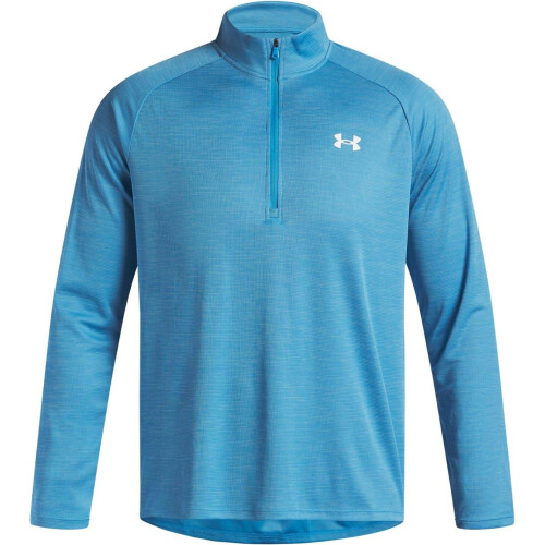 Under Armour (M, Ethereal Blue) Under Armour Mens Tech Textured Half Zip Top 2