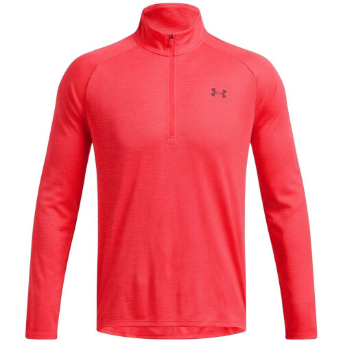 Under Armour (L, Racing Red) Under Armour Mens Tech Textured Half Zip Top
