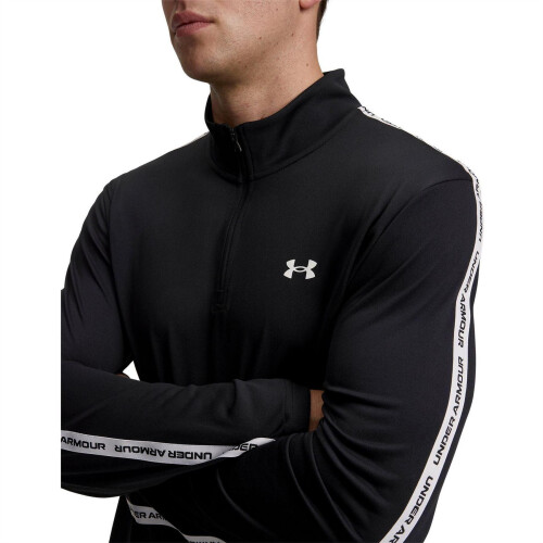 Under Armour (L, Black/White) Under Armour Mens Tech Textured Half Zip Top 2