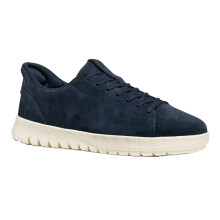(7 UK, Navy) Geox Mens Leather FlexStride Plus Trainers