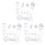 3X Roller Blind Fittings Kit, Roller Blinds Brackets with Beaded Chain, Curtain Roller Accessories for Windows 2