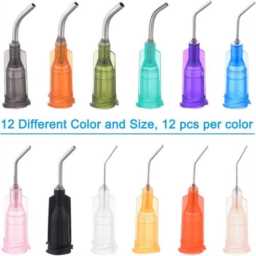 120Pcs 12 Colors Blunt Tip Dispensing with Luer Lock Dispensing for Refilling E-Liquid Inks and  Glue 1