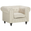 Beliani Armchair CHESTERFIELD Fabric Beige 1