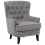 Beliani Armchair VIBORG II Fabric Light Grey 1