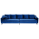 Beliani Sofa 4 Seater AURE Velvet Navy Blue 1