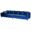 Beliani Sofa 4 Seater AURE Velvet Navy Blue 8