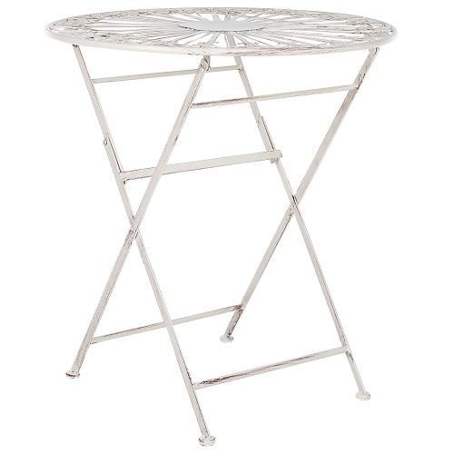Beliani Bistro Table SCAFA 70 cm 70 cm Metal White