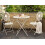Beliani Bistro Table SCAFA 70 cm 70 cm Metal White 3