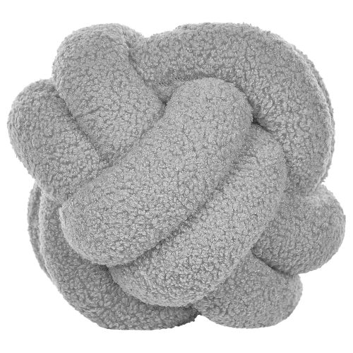 Beliani Throw Cushion MALNI Boucle 19 x 19 cm Grey Solid