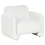 Beliani Armchair SALAND Fabric White 1
