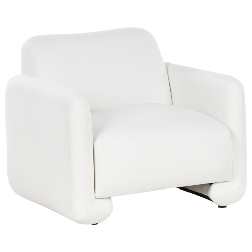 Beliani Armchair SALAND Fabric White
