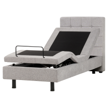 Adjustable Bed Fabric DUKE 80 x 200 cm (EU Small Single) Light Grey