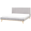 Beliani Bed Chenille TALENCE 180 x 200 cm (EU Super King) Light Grey 1