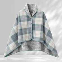 (Indigo, 80x130cm) Plush Warm Coral Throw Blanket With Checkered Print Design For And Bed Sofa