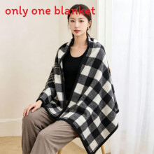 (Black, 80x130cm) Plush Warm Coral Throw Blanket With Checkered Print Design For And Bed Sofa