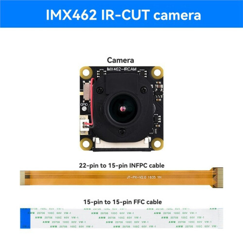 IMX462 IR-CUT Camera met 90 DFOV Starlight-Sensor en 2MP Vaste Focuscamera voor Raspberry Pi 5/4B-Serie Boards 1