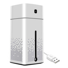 (White)Humidificateur USB silencieux avec veilleuse colorée adapté pour chambre à coucher et utilisation voiture