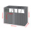 Living And Home 5x4 FT Metal Double Bin Storage Shed 6