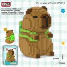 (Style 4)Kit Creativo de Bloques de Construcción de Plástico Capibara Juguete para Niños y Adolescentes Regalo