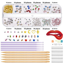 (Style 6)Assorted Tooth Gem Set With Rhinestones And Stickers For Nail Art Crafting And Diy Accessories
