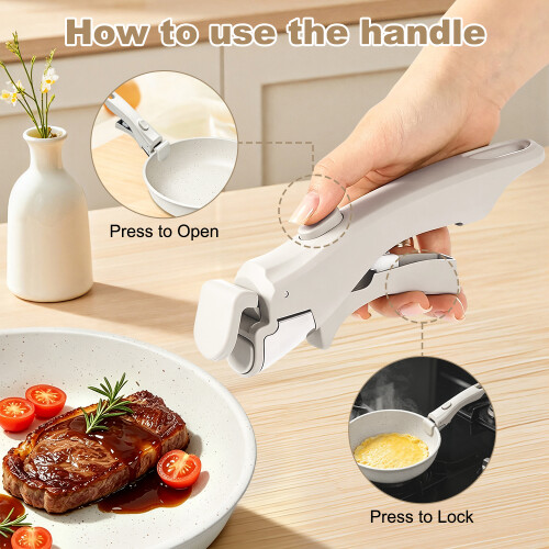 8pcs Detachable Cookware Set Pot Pan Non Stick Stackable For All Stoves 2