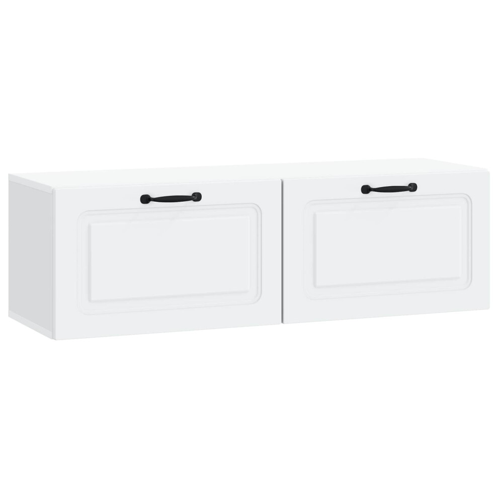 Vidaxl Wall-Mounted Tv Cabinet White 98 X 31 X 30 Cm Engineered Wood
