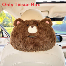 (Color 5)Adorable récipient à mouchoirs en peluche pour voiture avec design suspendu pour la maison et l'utilisation voyage