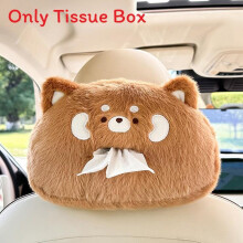 (Color 6)Adorable récipient à mouchoirs en peluche pour voiture avec design suspendu pour la maison et l'utilisation voyage