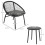 Three-Piece Rattan Bistro Set - Black 5