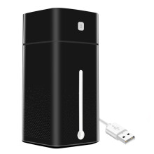 (Black)Silent Usb Humidifier With Colorful Night Light Suitable For Bedroom And Use Car