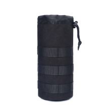 Tactical Water Bottle Pouch, Molle Compatible, Black, Polyester, Hiking Camping