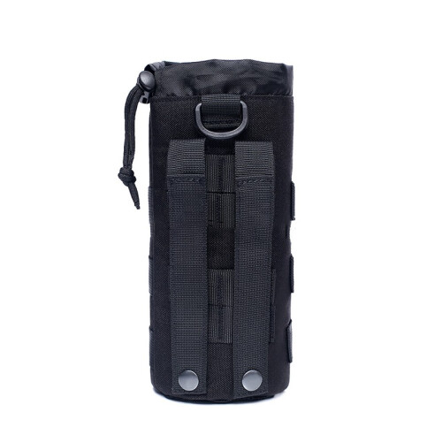 Tactical Water Bottle Pouch, Molle Compatible, Black, Polyester, Hiking Camping 1